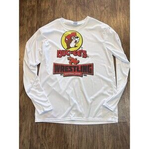 BUC-EE'S Rash Guard Shirt Men L Swim Beach Long Sleeve Sun Shirt Wrestling Team